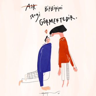 ‘Sevgi birbirini görmektedir.’ Poster