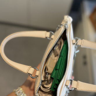 Benetton krem kadın kol çantası