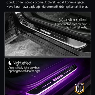 TOGG RGB & ANİMASYONLU IŞIKLI KAPI EŞİĞİ ( 2 ADET )