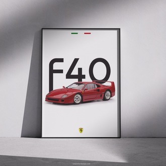 Ferrari F40 Duvar Posteri