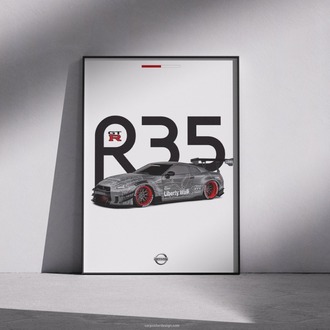 Nissan GT-R R35 Liberty Walk Poster