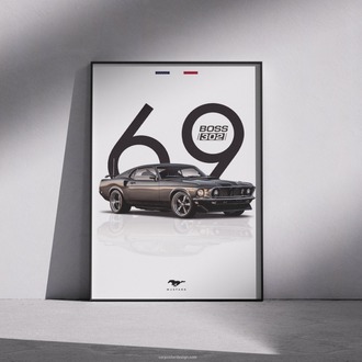 Ford Mustang BOSS 302 Duvar Posteri