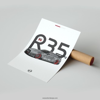 Nissan GT-R R35 Liberty Walk Poster
