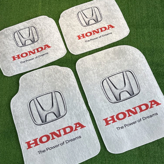Honda Logolu Premium Araç Paspas Seti – Beyaz Spor Tasarım (4’lü Set)