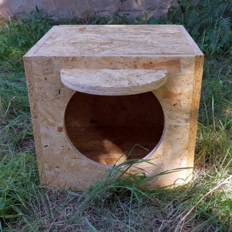 Kedi Evi Kedi Yuvası soğuk ve yağmura dayanıklı 15 mm OSB'den dayanıklı kedi evi