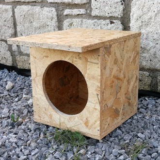 Kedi Evi Kedi Yuvası soğuk ve yağmura dayanıklı 15 mm OSB'den dayanıklı kedi evi