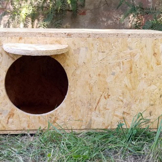  Kedi Yuvası. Soğuk ve yağmura dayanıklı 15 mm OSB'den sağlam kedi yuvası