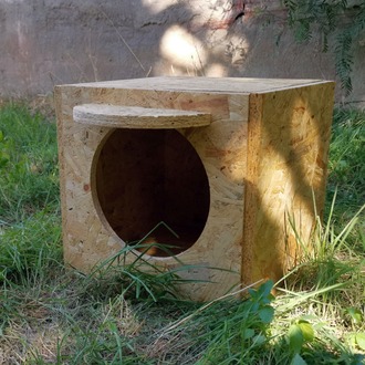 Kedi Evi Kedi Yuvası soğuk ve yağmura dayanıklı 15 mm OSB'den dayanıklı kedi evi