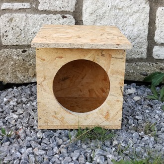 Kedi Evi Kedi Yuvası soğuk ve yağmura dayanıklı 15 mm OSB'den dayanıklı kedi evi