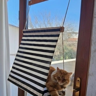 Pencere Önü Minderli Kedi Hamağı