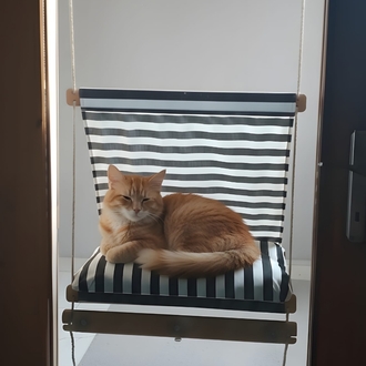 Pencere Önü Minderli Kedi Hamağı