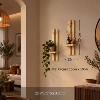 Dekoratif 2'li Raf - Model: LİORA