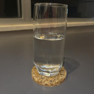 El yapımı Epoksi reçine altın varaklı bardak altlığı
