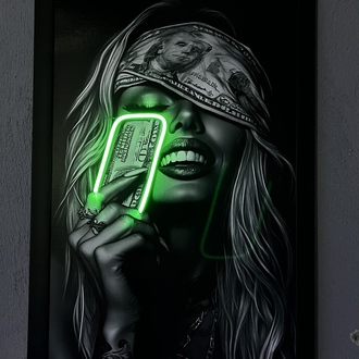 Dolar Tasarımlı Neon Tablo