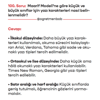 E-KİTAP 100 SORUDA MAARİF MODEL 