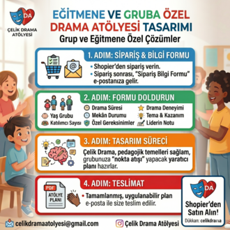  Eğitmene ve Gruba Özel Drama Atölyesi Tasarımı 