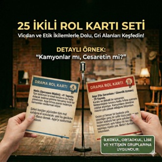 25 Adet İkili Rol Kartı Seti: Yaratıcı Drama ve Doğaçlama Arşivi