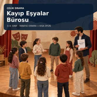 Çemberden Sahneye-Kayıp Eşyalar Bürosu | 3 ve 4. Sınıf Yaratıcı Drama ve Kısa Oyun Seti