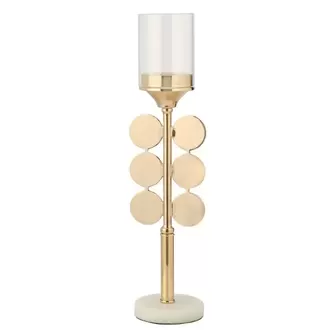 Gold Daireli Büyük Şamdan | Large Candlestick with Gold Circle