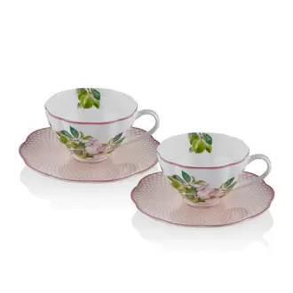 Kahve Fincanı 2 li Tea Delight Horticool Pink