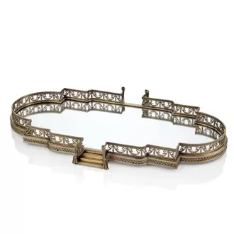 Aynalı Antik Gold Merdiven Jardinyer