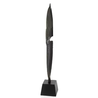  Siyah Metal Yaprak Dekoratif Obje 75 cm
