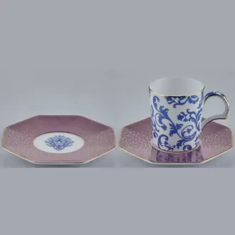 Tea Delight Blooming Barok Blue 2'li Kahve Fincan Seti