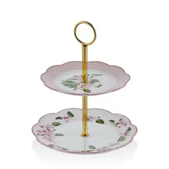 Kek Standı Tea Delight 2 Katlı Horticool Pink