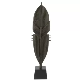 Siyah Metal Yaprak Dekoratif Obje