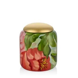 Şakayık Desenli Kapaklı Küçük Boy Vazo | Peony Patterned Small Vase with Lid