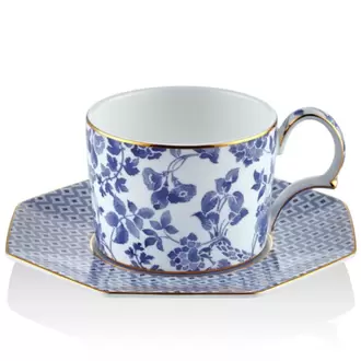 Tea Delight Tea Cup and Saucers Blue (Çay Bardağı ve Tabağı)