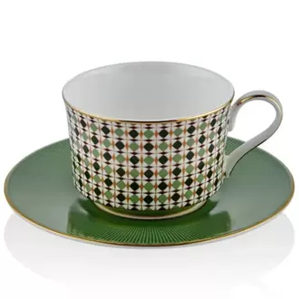 Cay Fincanı Tea Delight Tea Cup and Saucer green Opera House