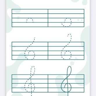 Müzik çalışma sayfaları ve kitapçığı
