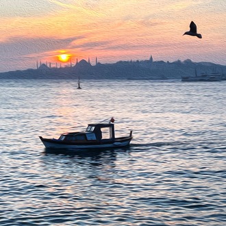 "Balıkçı Tekneleri I" isimli dijital eser