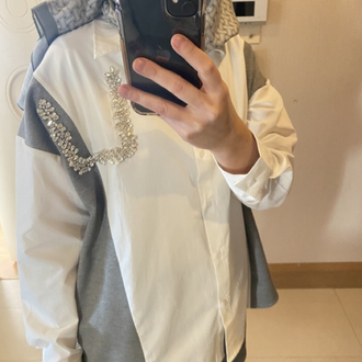 Poplin tasli gomlek
