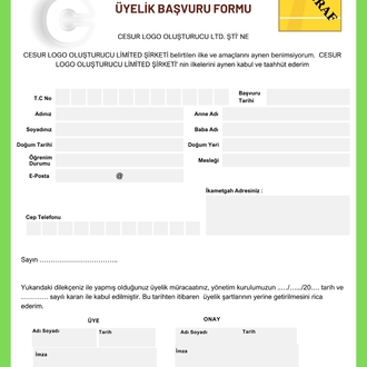 ÜYELİK BAŞVURUSU