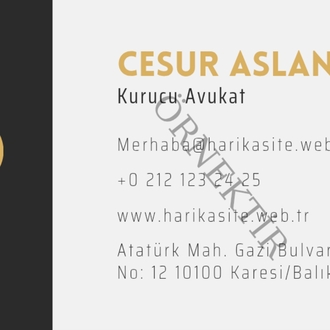 KİŞİYE ÖZEL KARTVİZİT TASARIMI 