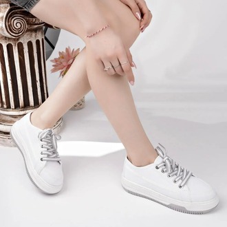 Kadın Sneaker Yüksek Taban Beyaz Spor Ayakkabı