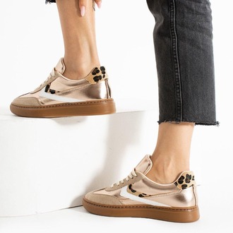 Kadın Gold Sneaker Spor Ayakkabı 5588