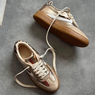 Kadın Gold Sneaker Spor Ayakkabı 5588