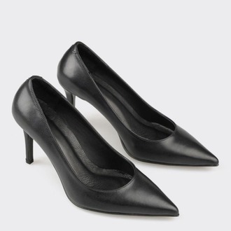 Kadın Siyah Topuklu Stiletto Ayakkabı