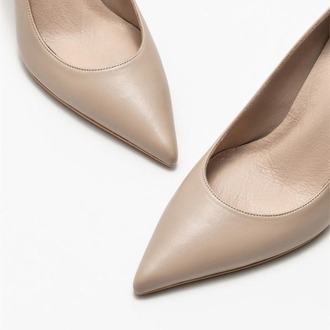 Kadın Bej Topuklu Stiletto Ayakkabı
