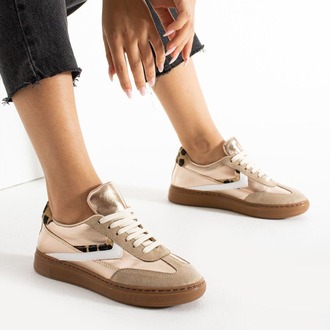 Kadın Gold Sneaker Spor Ayakkabı 5588