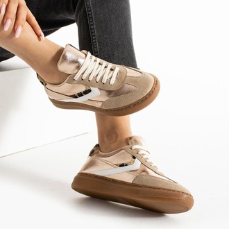 Kadın Gold Sneaker Spor Ayakkabı 5588