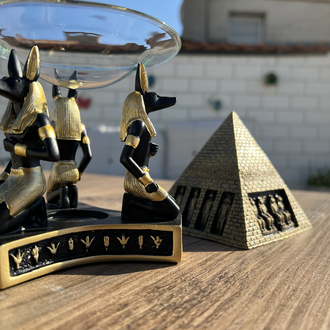 Antik Mısır Buhurdanlık ve Piramit Set