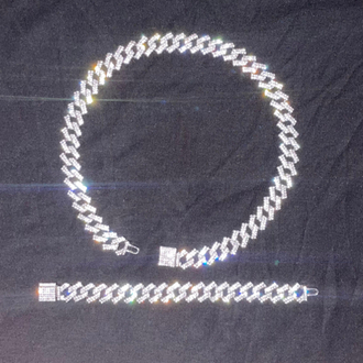 Çentikli Cuban Chain Set