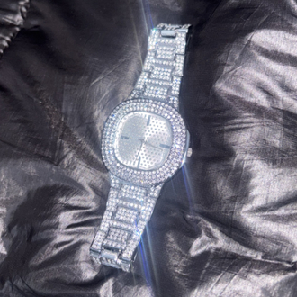 Iced Out Saat Beyaz-2