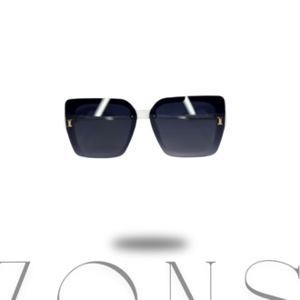Hermes Model Lüks Kare Güneş Gözlüğü  Altın H Logosu  Siyah Lens beyaz