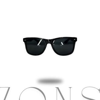 Klasik Wayfarer Güneş Gözlüğü - Parlak Siyah Çerçeve - Siyah Cam - Unisex
