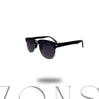 Ray-Ban Clubmaster Tarzı Retro Güneş Gözlüğü  Siyah Çerçeve  Mor Lens